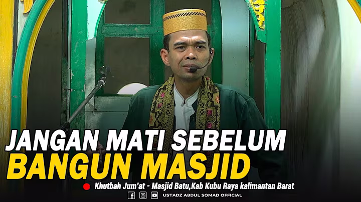 Jangan Mati Sebelum Bangun Masjid
