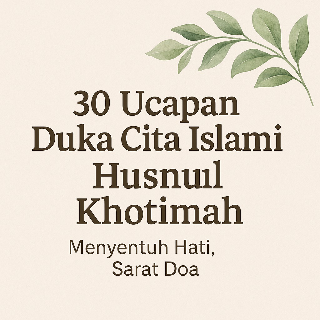 30 Ucapan Duka Cita Islami Khusnul Khotimah: Menyentuh Hati, Sarat Doa