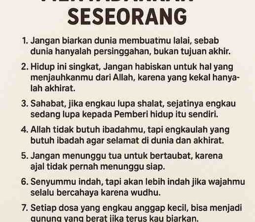 Kata-kata Islami untuk Menyadarkan Seseorang